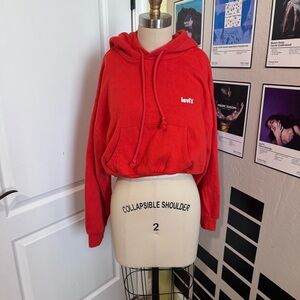 Levi's Women's Cropped Orange Hoodie